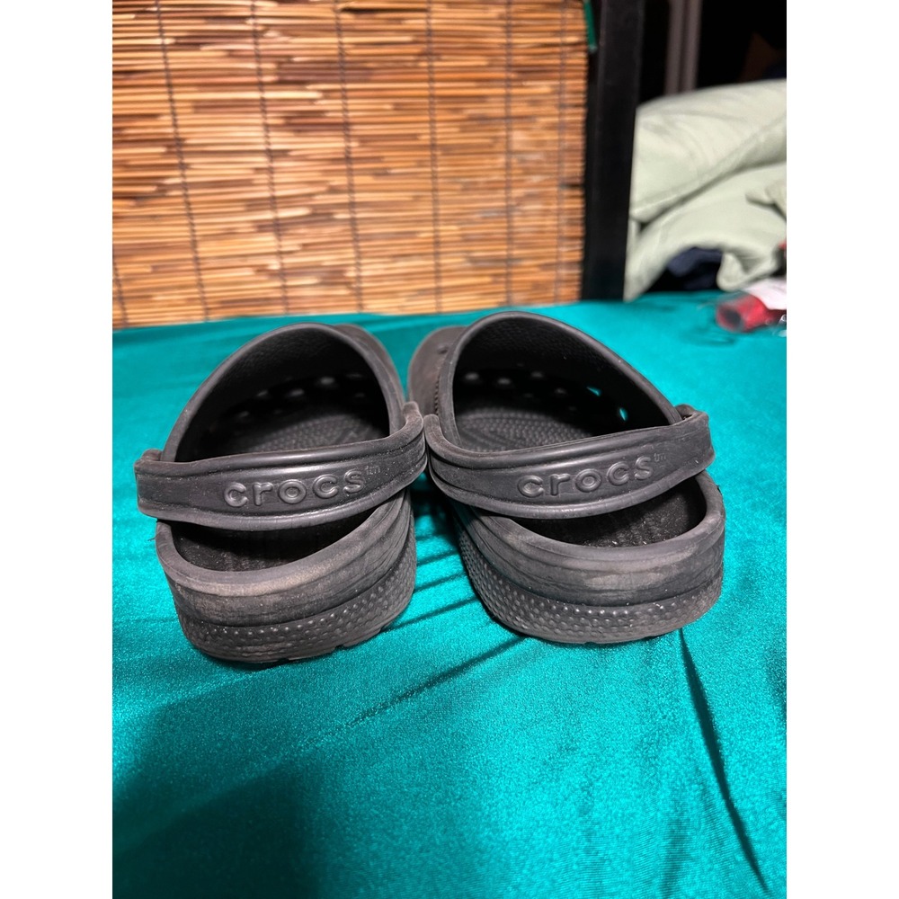 Crocs Size M5 W7 Classic Clog Black Foam Slip On Shoes - Picture 3 of 3